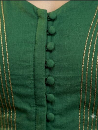 Bottle Green Sweetheart Neck Blouse