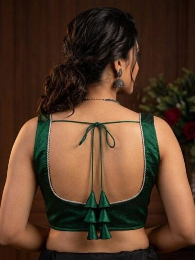 Emerald Green Sweetheart Neck Blouse